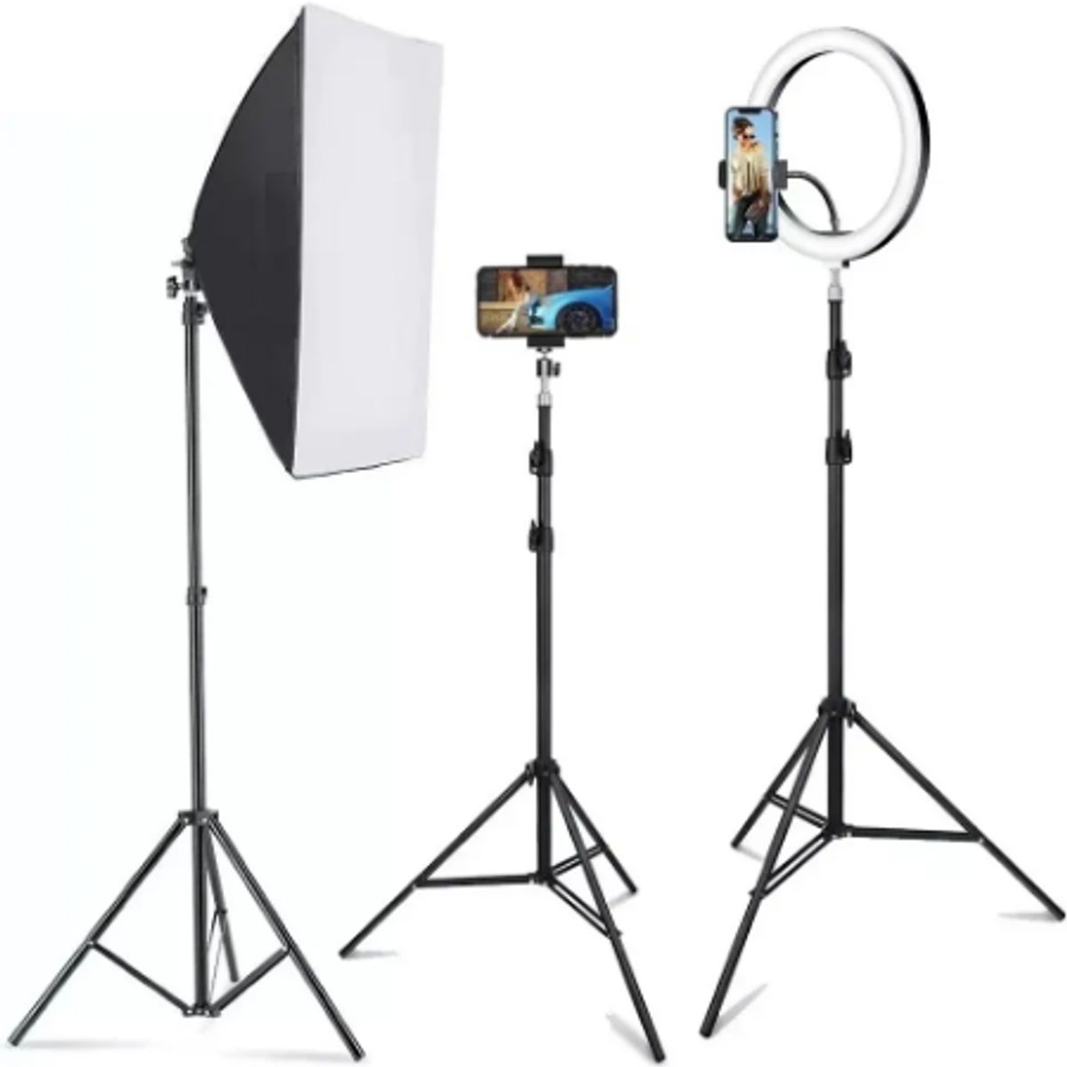 GENERICO - Soporte Multifuncional Trípode 2,1mts Cámaras Luces Estudio