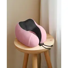 GENERICO - Almohada de Viaje Cervical Ergonómica con Tela Magnética