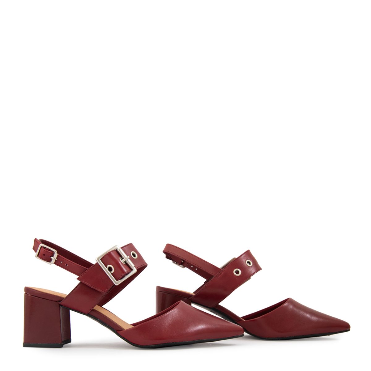 AMPHORA - Zapato taco diana cuero burdeo