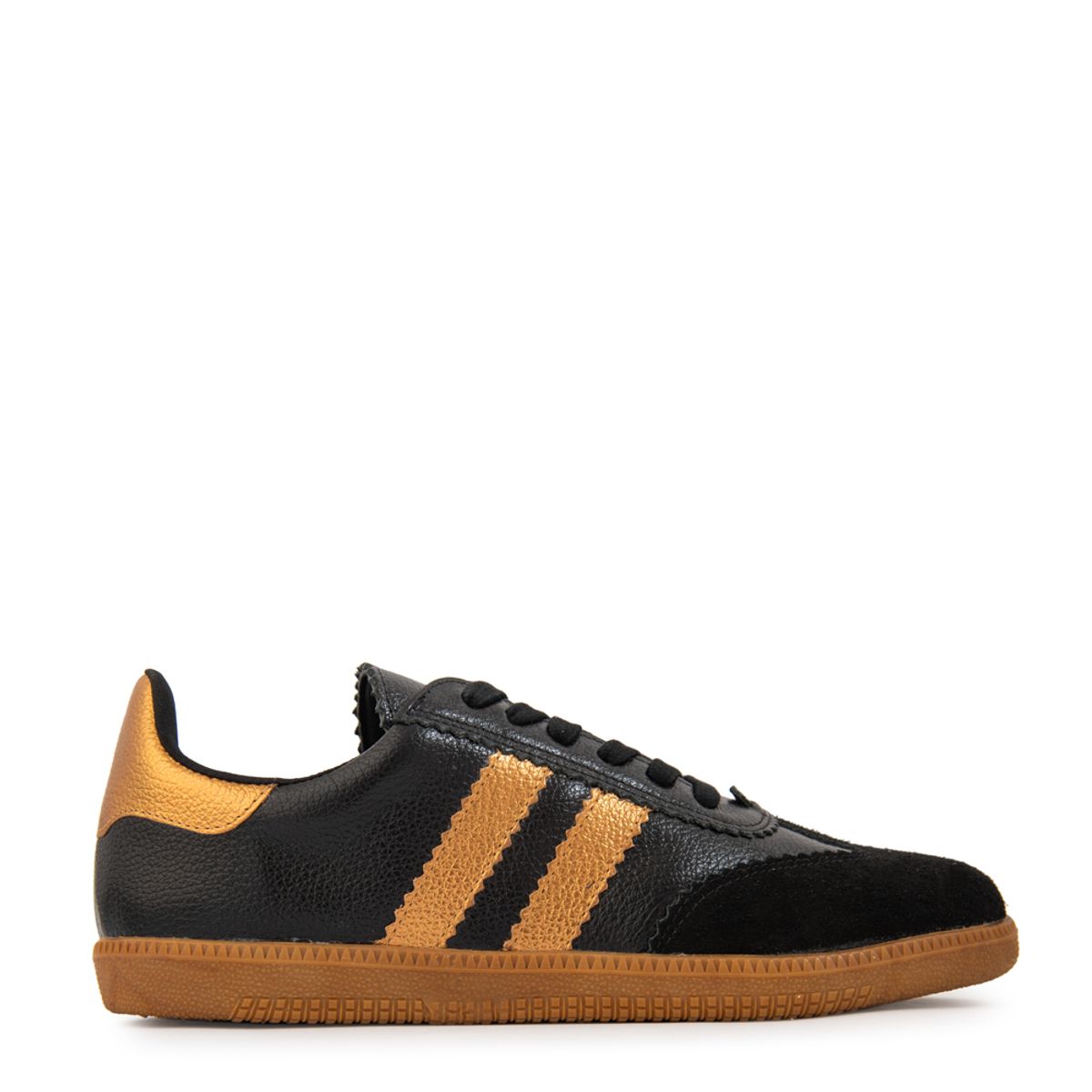 AMPHORA - Zapatilla solar cuero negro