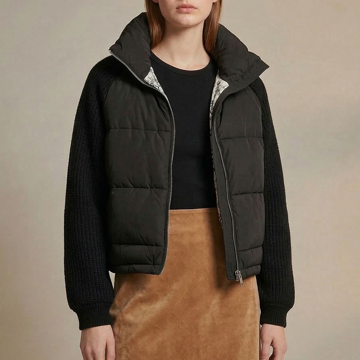 AMPHORA - Parka puffy anika negro