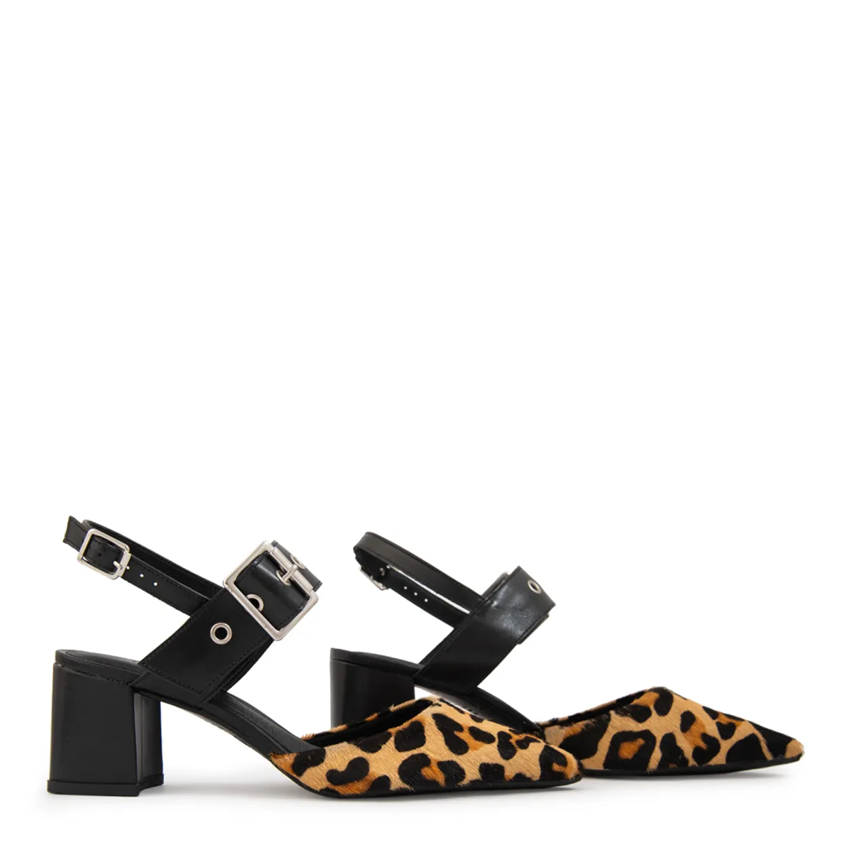 AMPHORA - Zapato taco diana cuero animal print