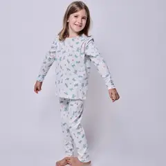 SIMPLY B - Pijama largo tortugas acuarela niña