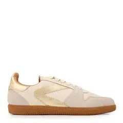 AMPHORA - Zapatilla dania cuero beige