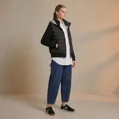 AMPHORA - Chaqueta reversible manuela negro