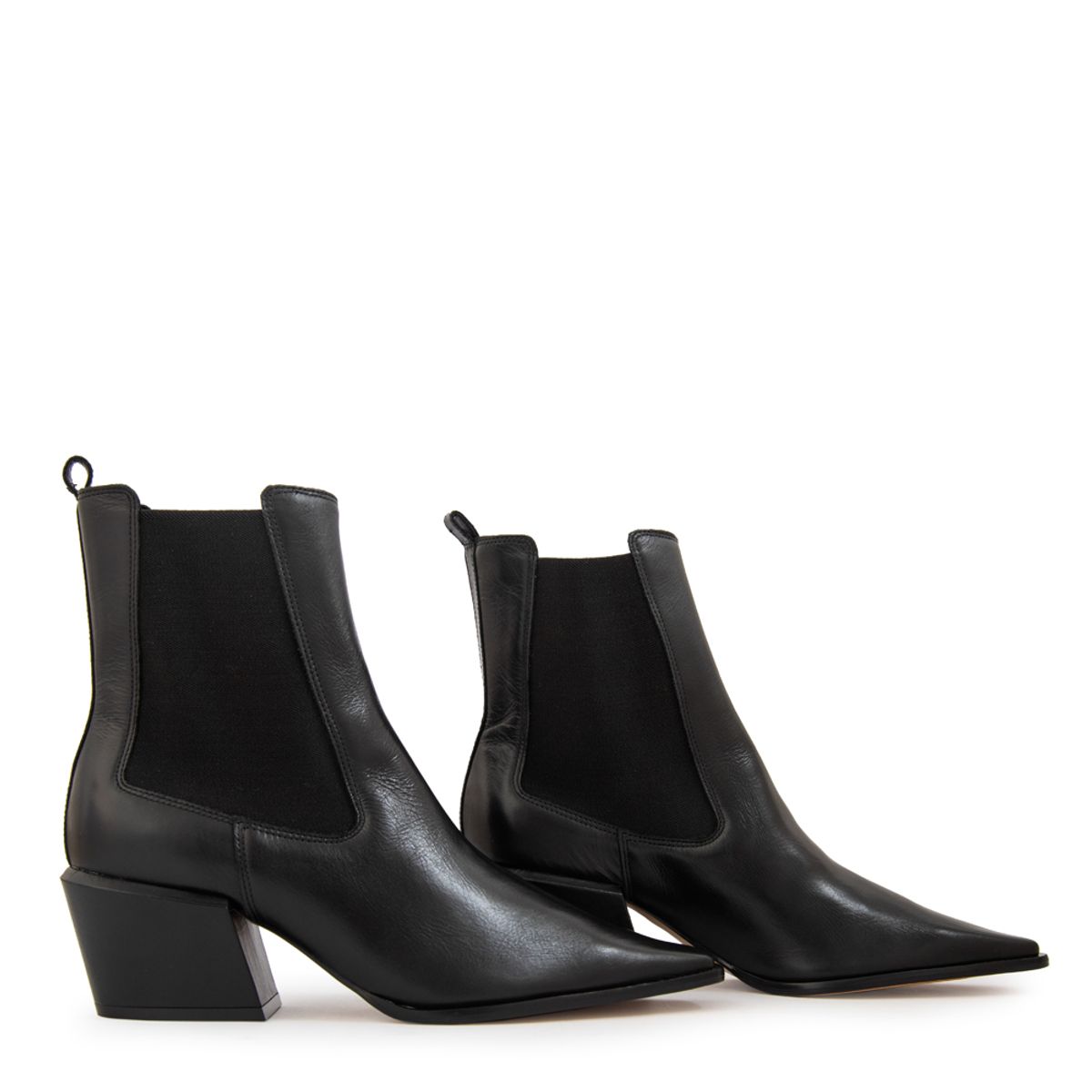 AMPHORA - Botin olivia cuero negro