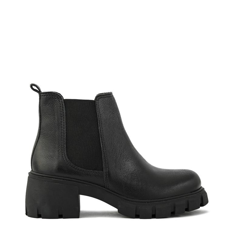 Botin Taco nicole cuero negro