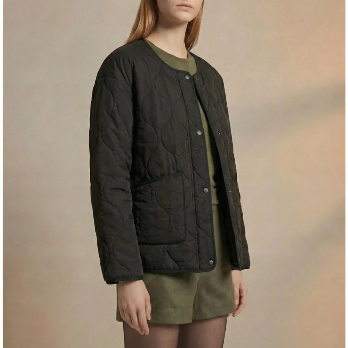 AMPHORA - Jacket puffy soft atenas negro