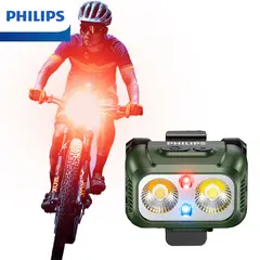 PUREPOWER - PHILIPS Luces para Bicicleta Recargable de IPX5 Impermeable para Ciclismo y Camping Senderismo etc