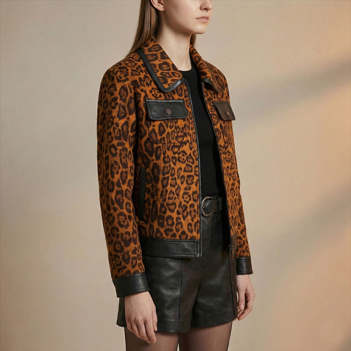 AMPHORA - Jacket selma animal print