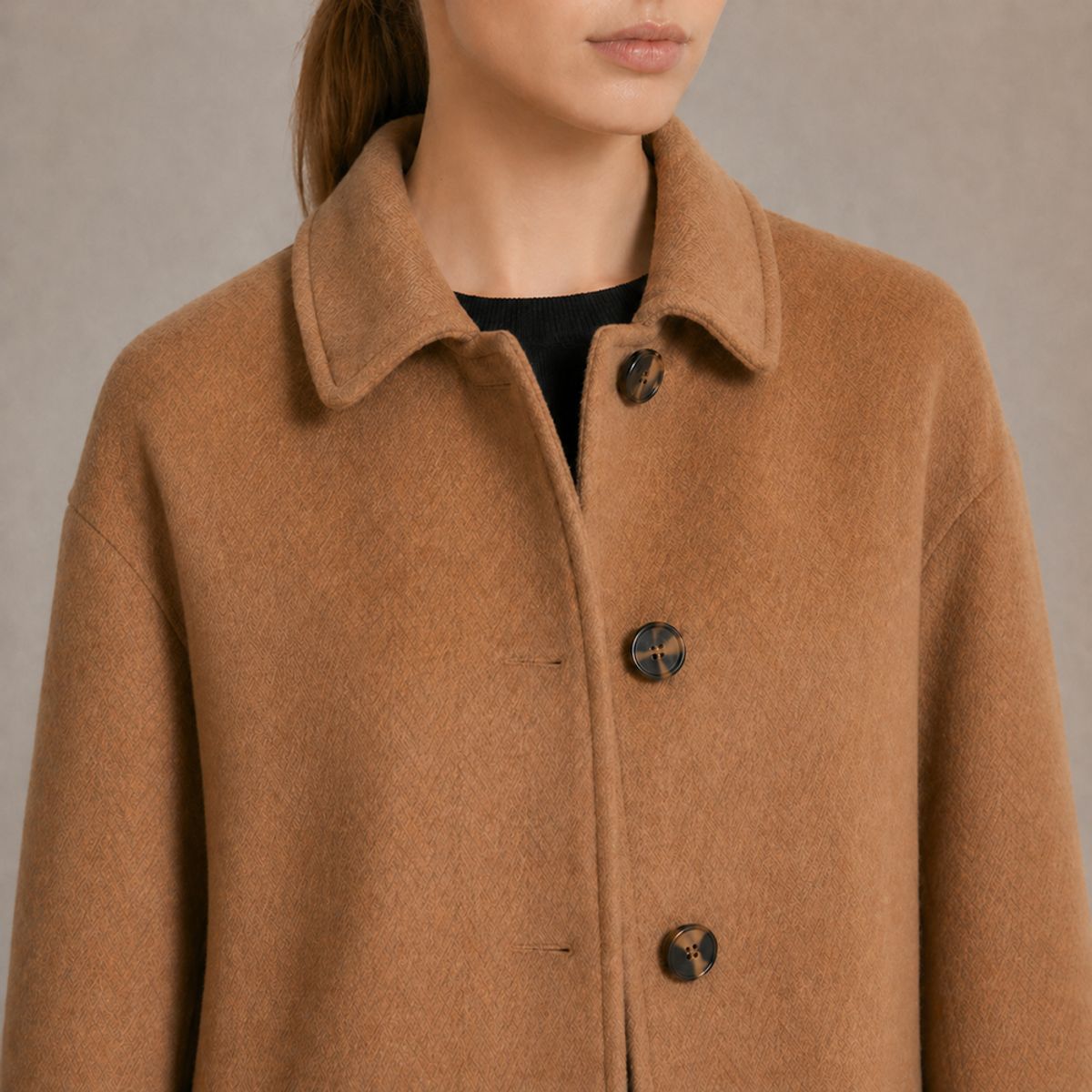 AMPHORA - Abrigo Largo ivy beige