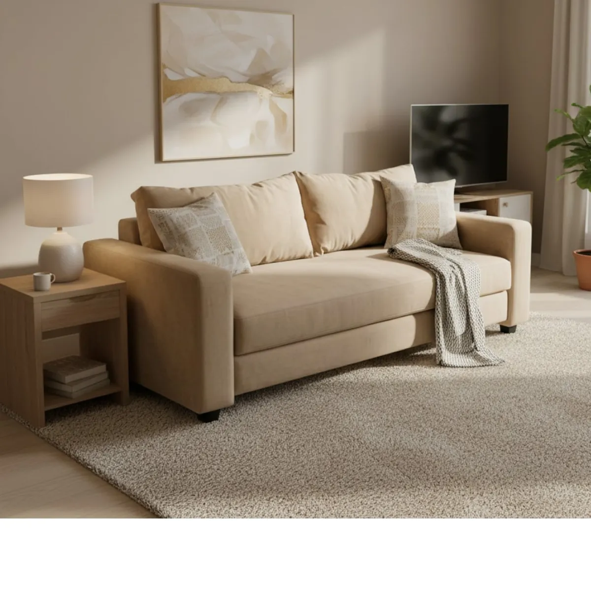 DISEÑOS VALESTRINI - SOFA CAMA MULTIFUNCIONAL EN FELPA