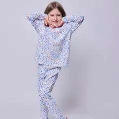 SIMPLY B - Pijama largo flores otoñales niña
