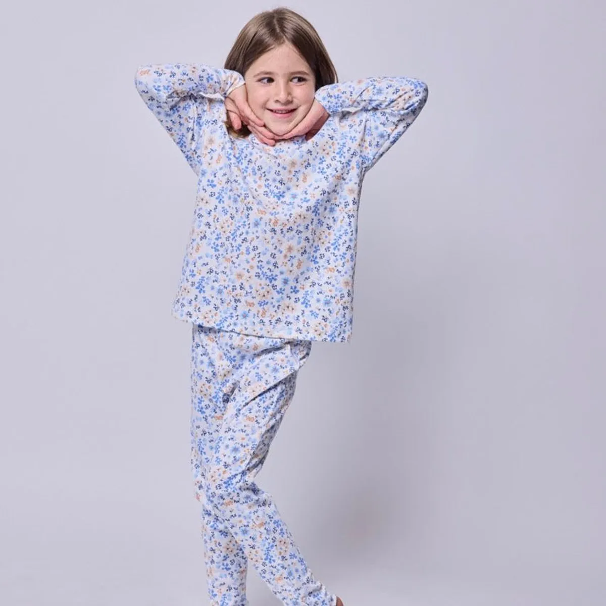 SIMPLY B - Pijama largo flores otoñales niña