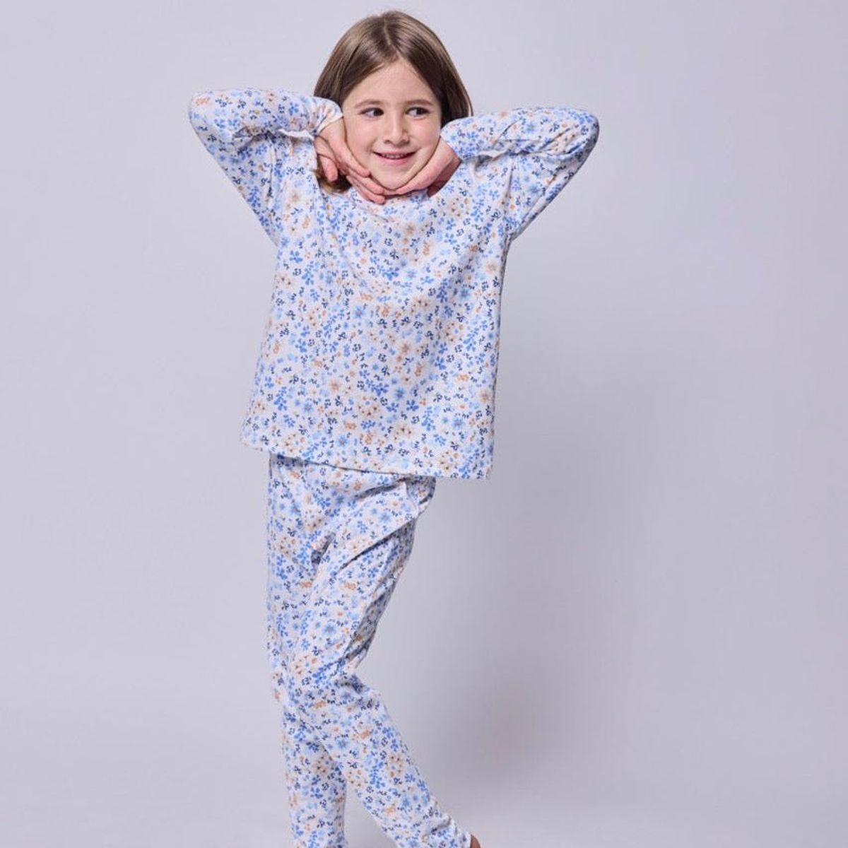 SIMPLY B - Pijama largo flores otoñales niña
