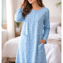 AGW - Pack 3 Camisas De Dormir Mujer Franela Manga Larga