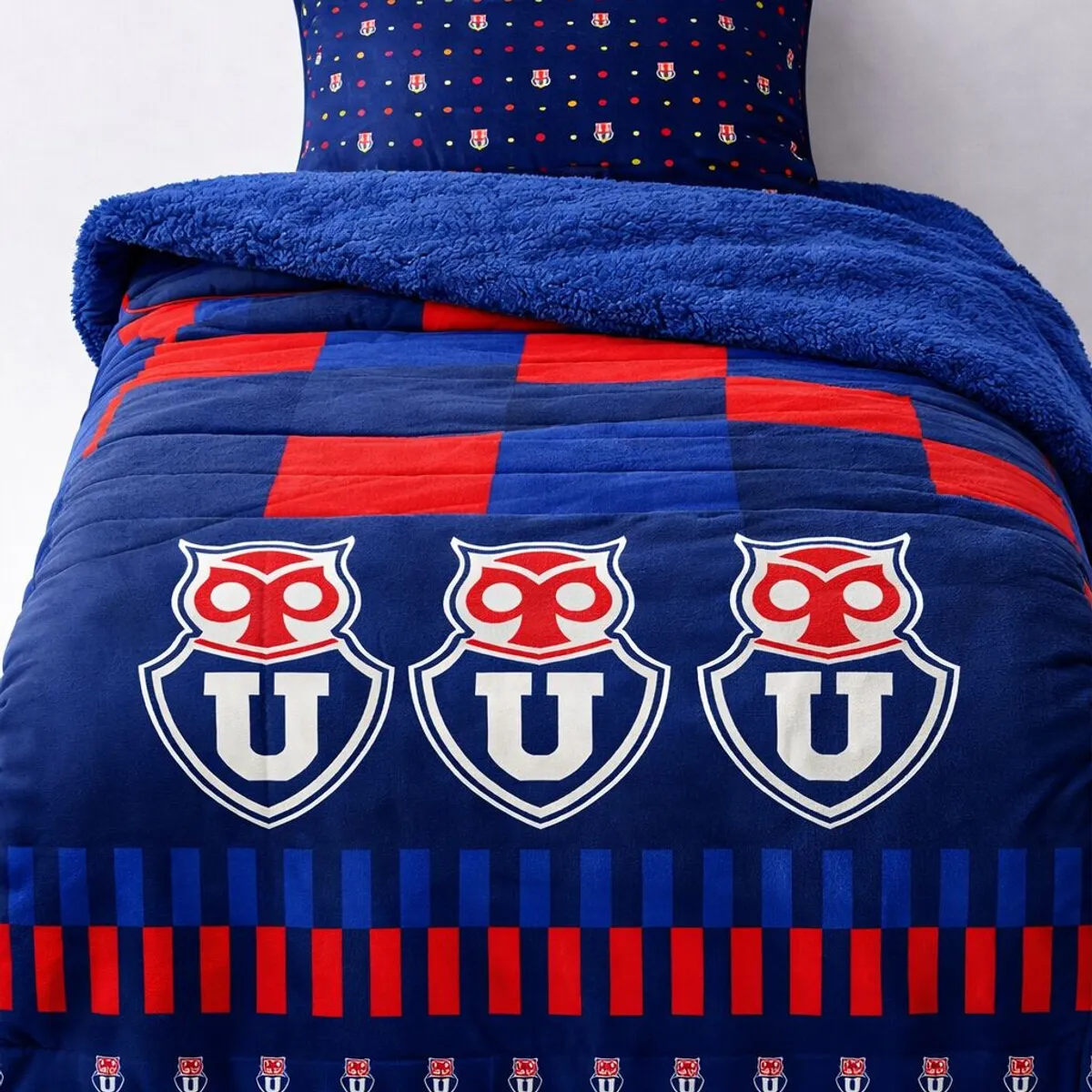 MASHINI - CUBRECAMA PLUMON INFANTIL CON SHERPA U DE CHILE 1.5 PLAZAS