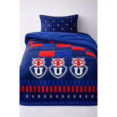 MASHINI - CUBRECAMA PLUMON INFANTIL CON SHERPA U DE CHILE 1.5 PLAZAS