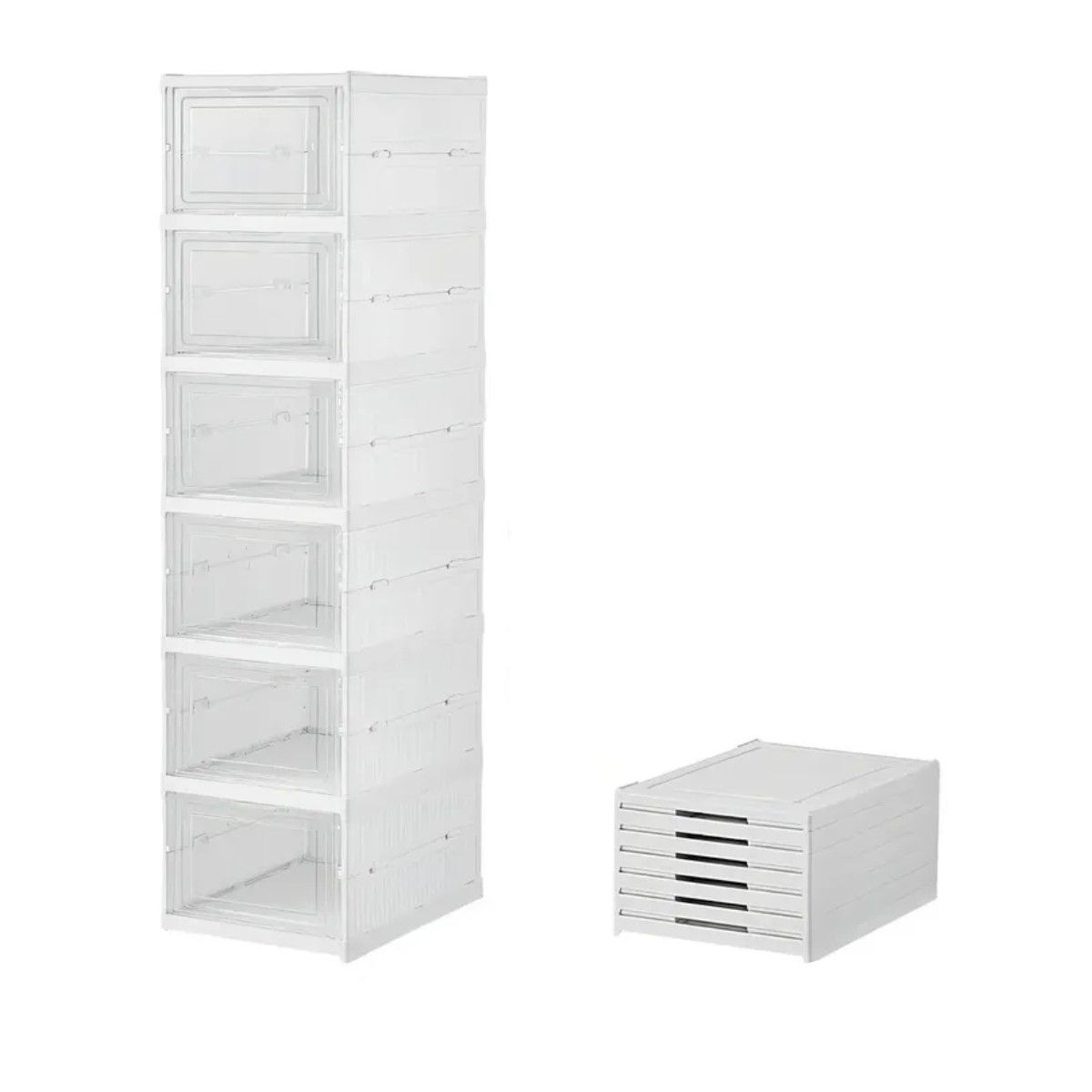 GENERICO - Cajas Organizadoras Apilables Para Zapatos 6 Unidades Plegables BELUG