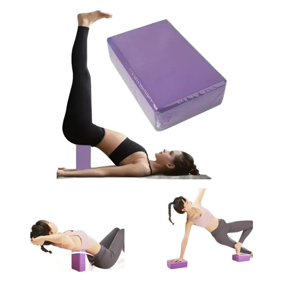 GENERICO - Ladrillo Para Yoga Bloque De Yogafitnesspilatessport Color Violeta