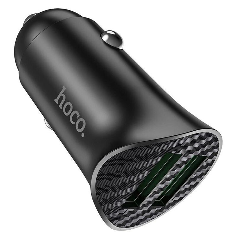 HOCO - CARGADOR AUTO RAPIDO DOBLE PUERTO C/CABLE MICRO