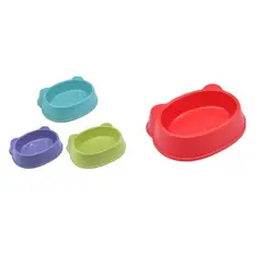 GENERICO - Comedero Bowl Para Perros y Gatos - Diseño Orejitas - 17cm - Plástico - Colores Surtidos