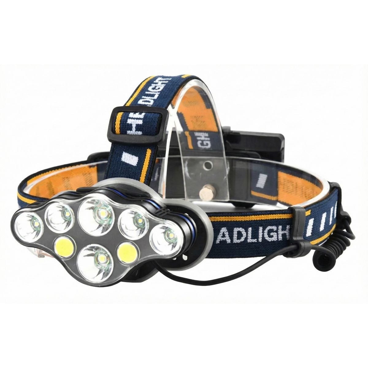 TECNOLAB - Linterna Cintillo Led Tecnolab 8 Focos Recargable TL144