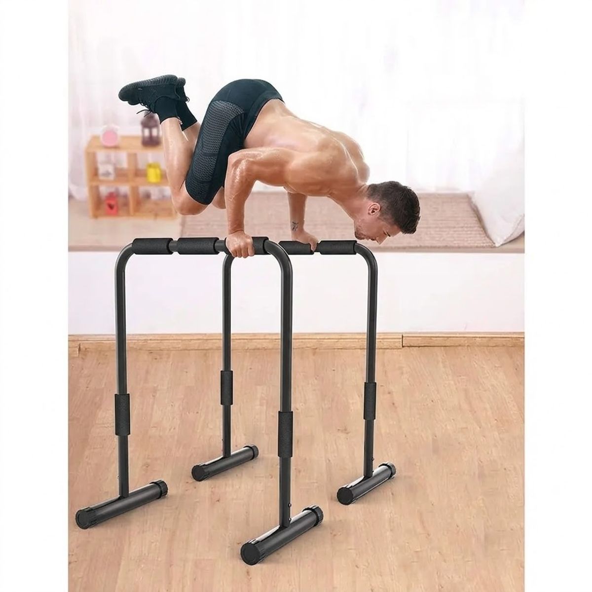 GENERICO - Barras Paralelas Calistenia Ajustables 80-90 cm