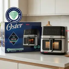 OSTER - Freidora de aire digital Oster®, recubrimiento DiamondForce,7.5L,CKSTAF75WDSSDF 1600W