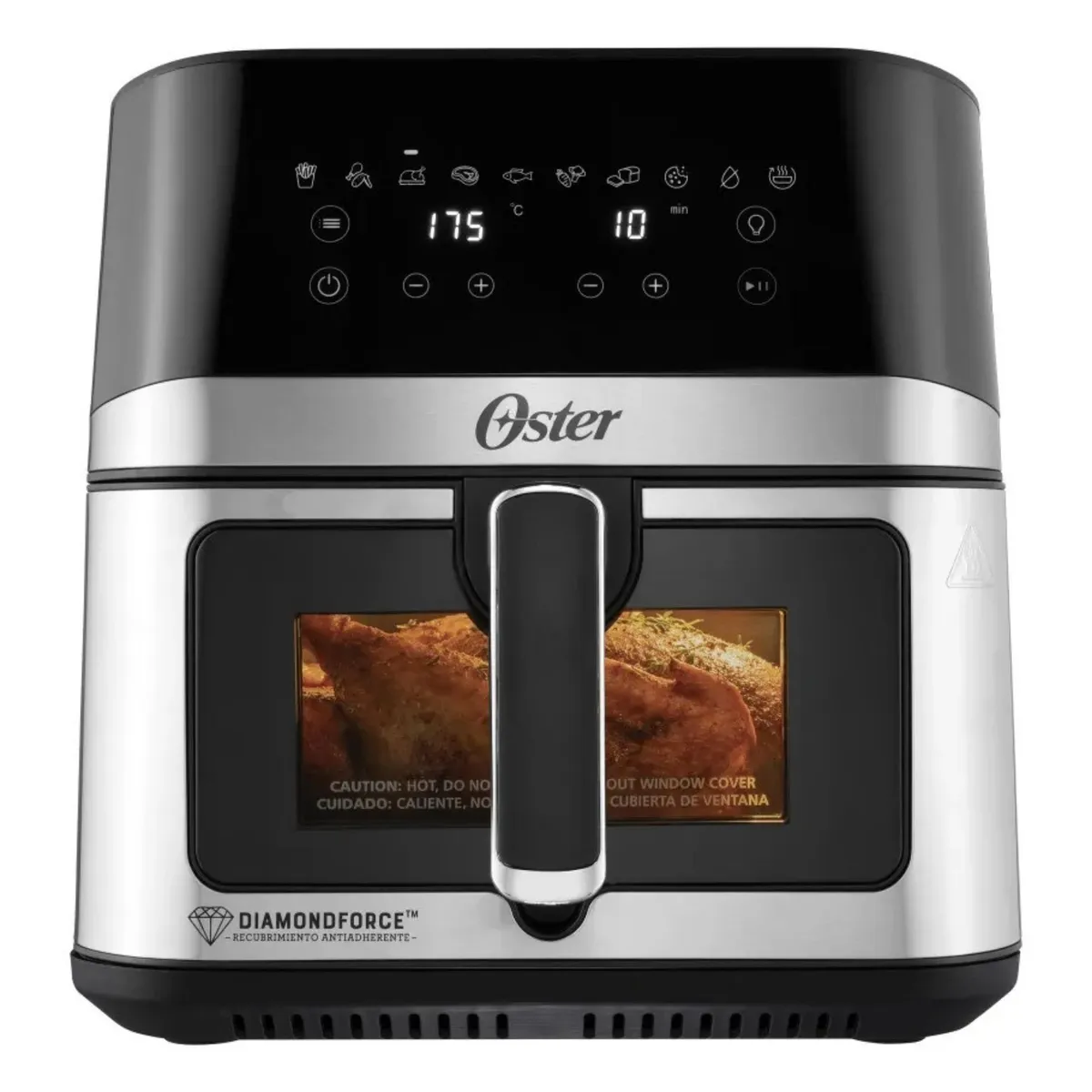 OSTER - Freidora de aire digital Oster®, recubrimiento DiamondForce,7.5L de capacidad,CKSTAF75WDSSDF 1600W