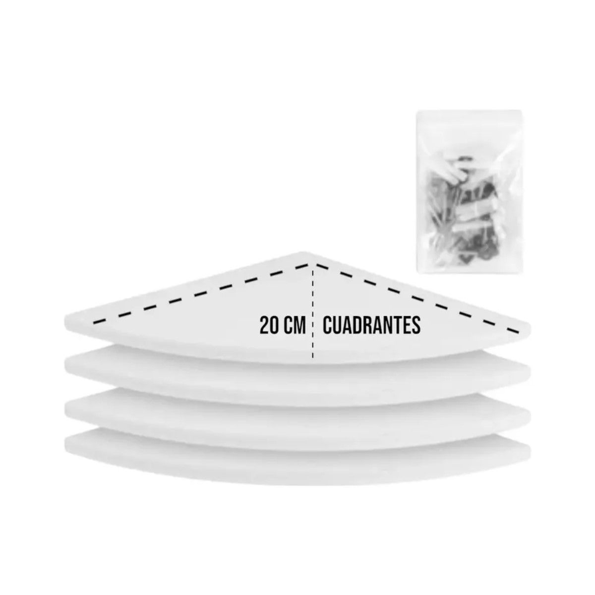 GENERICO - Esquinero Flotante De 4 Niveles Decorativo Multifuncional BELUG