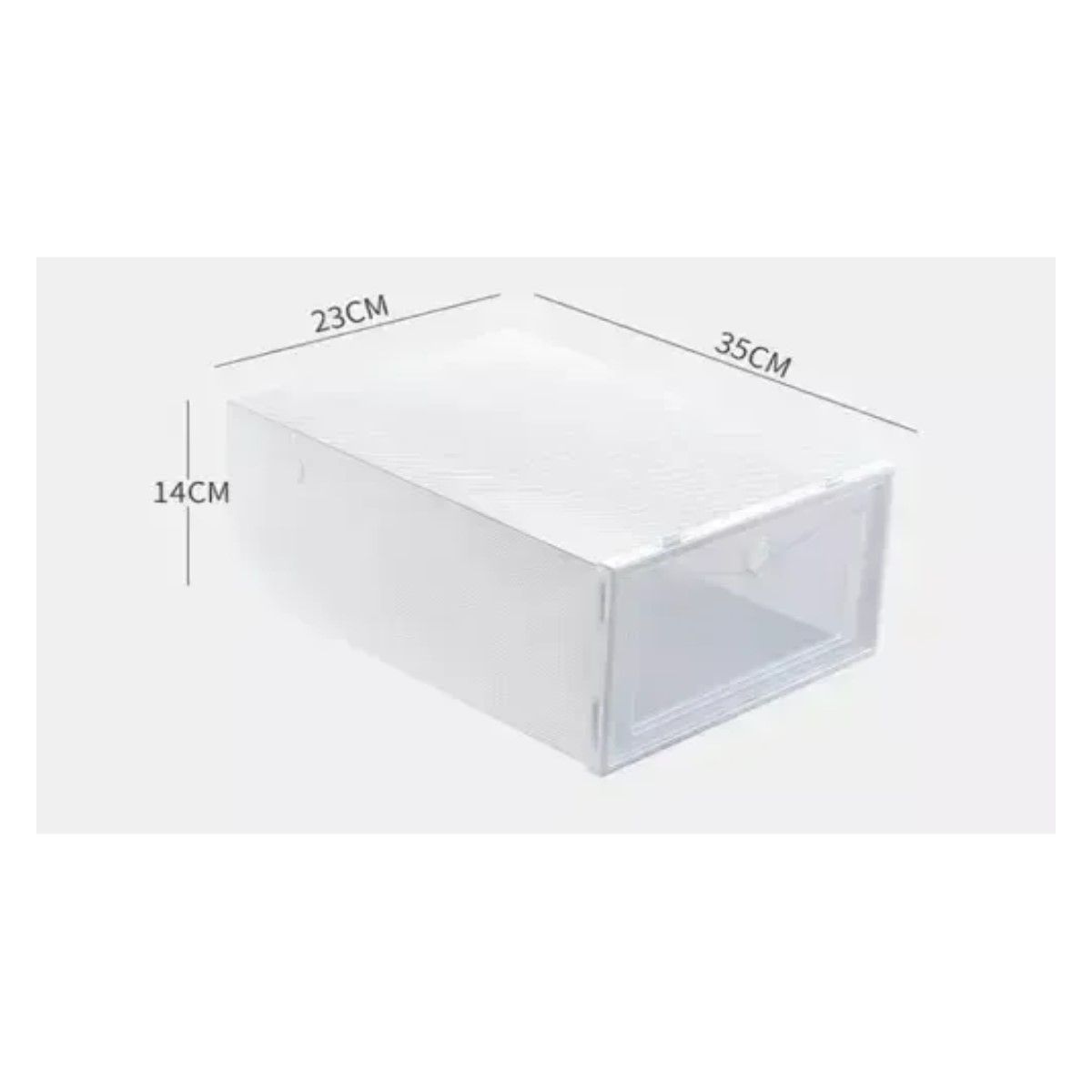 GENERICO - Pack 6 Organizador De Zapatos Caja Organizadora Transparent Blanco BELUG