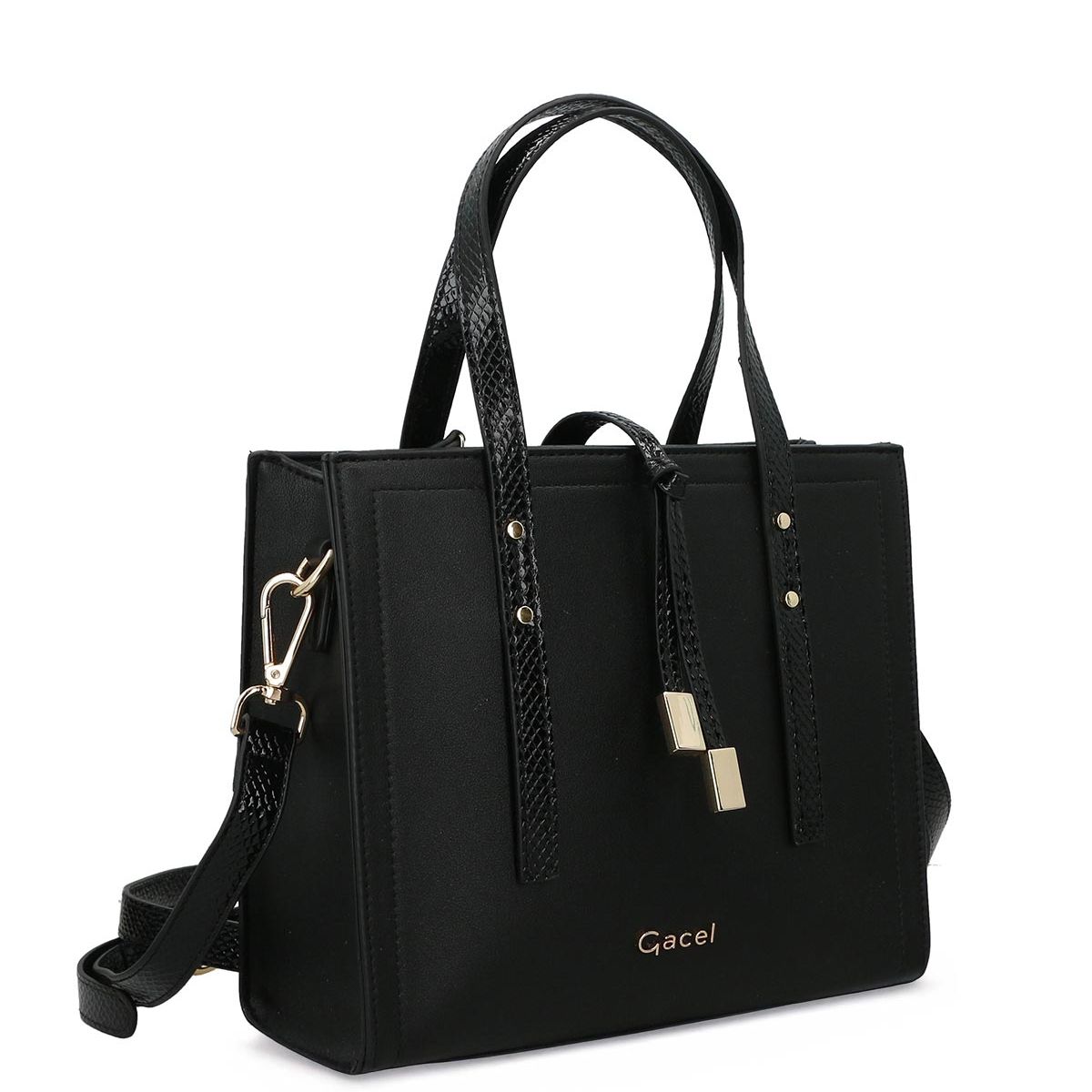 GACEL - Cartera - Dos Asas Pequeña - Gacel - Negro