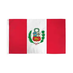 GENERICO - Bandera de Perú de 150cm x 90cm de Poliéster