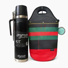 GENERICO - Pack Matero 4 en 1 / Bolso Matero + Mate + Bombilla + Termo
