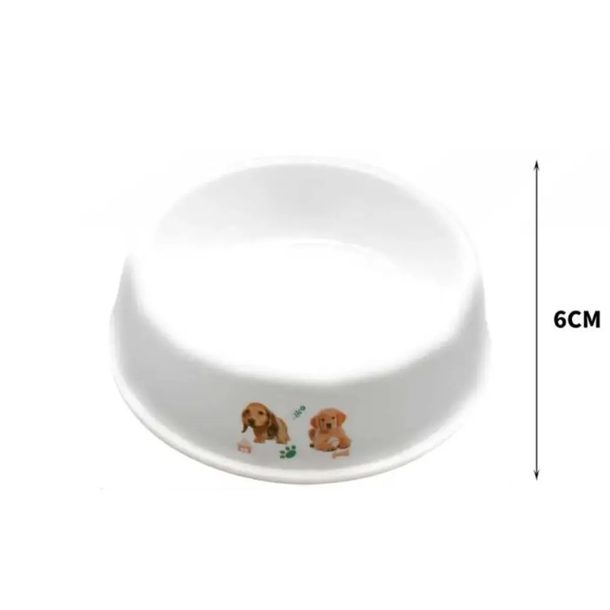 GENERICO - Comedero Bowl Para Mascotas - cm - Plástico No Tóxico Color Blanco