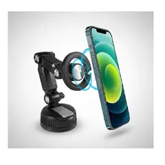 GENERICO - Soporte Celular Base Magnetico Auto Celular 360° Giratorio Negro