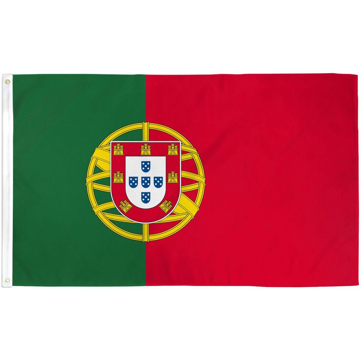 GENERICO - Bandera de Portugal de 150cm x 90cm de Poliéster