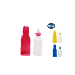 GENERICO - Bebedero Compacto Para Mascotas Pequeñas - 300 ml - Plástico No Tóxico - Colores Aleatorios