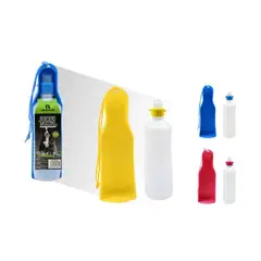 GENERICO - Bebedero Bowl Para Mascotas - Capacidad 500 ML - Plástico No Tóxico - Colores Aleatorios