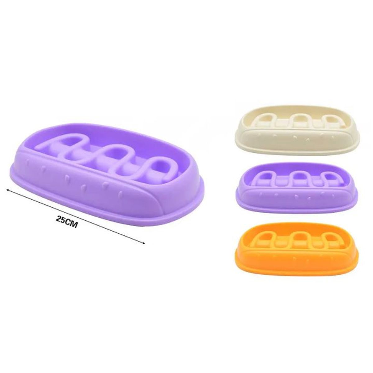 GENERICO - Comedero Bowl Extra Grande Para Perros - 25cm - Plástico No Tóxico - Colores Aleatorios