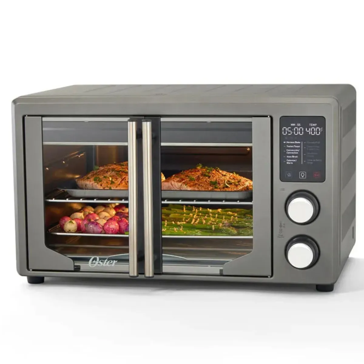 OSTER - Horno con freidora de aire digital Oster® de 42 litros, puertas francesas, TSSTTV42FDDAFNS 1700W