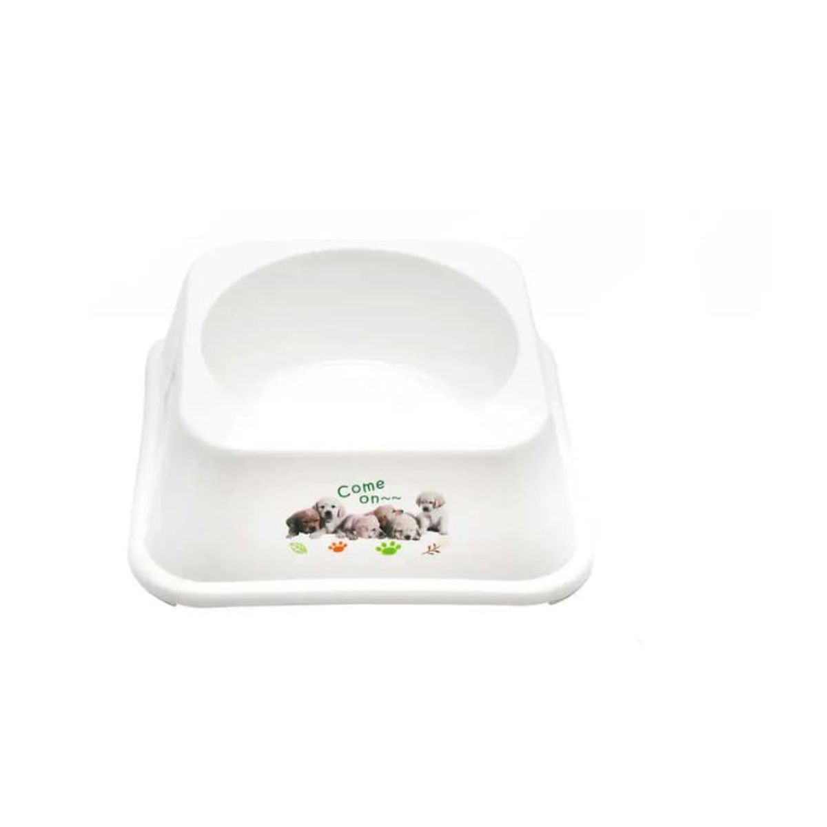 GENERICO - Comedero/Bebedero Para Mascotas - 20 cm - Color Blanco - Plástico No Tóxico