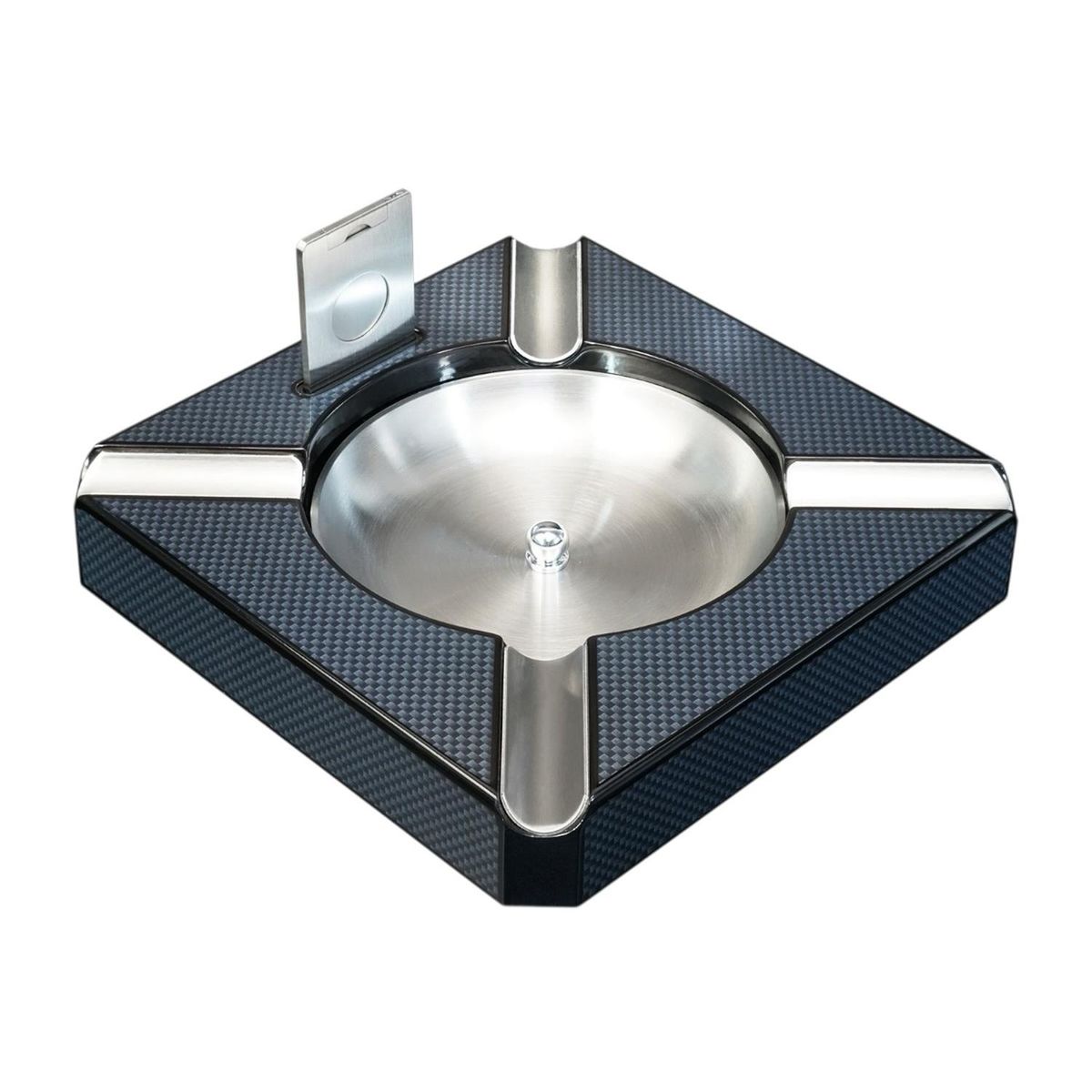 R24 - Cenicero Puros Fibra Carbono con Cortador Metal