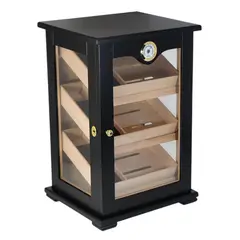 R24 - Gabinete Humidor 150 Puros Negro Mate