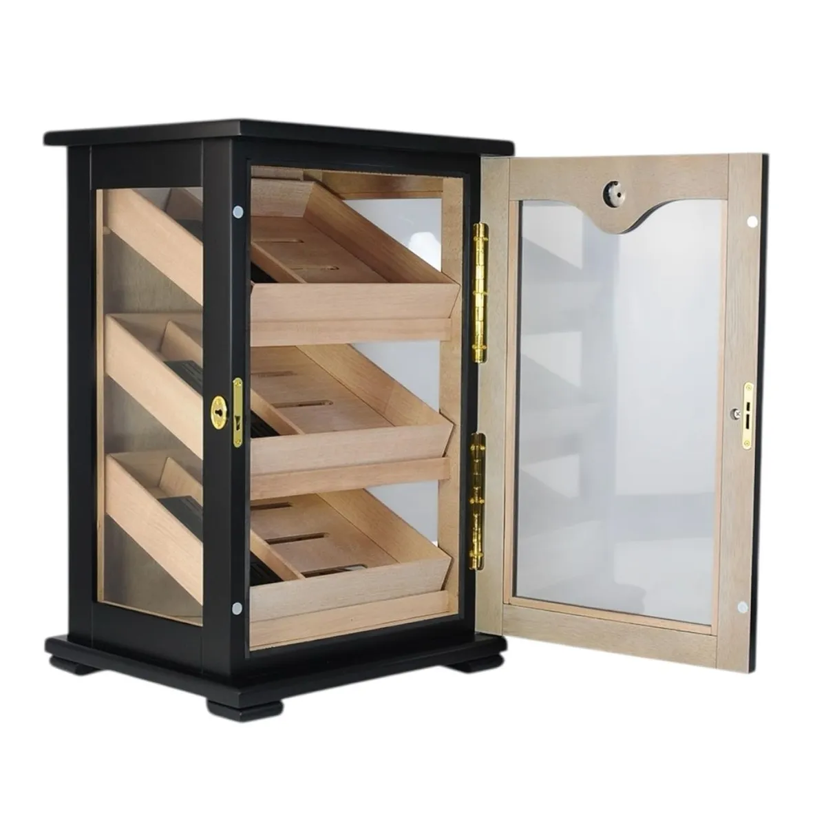 R24 - Gabinete Humidor 150 Puros Negro Mate