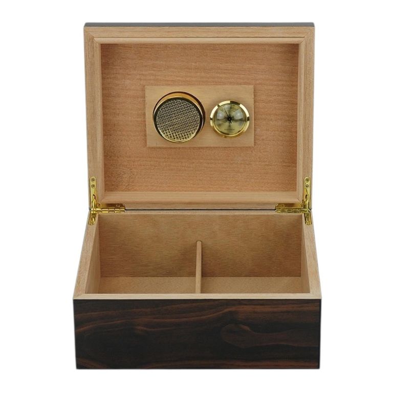 R24 Humidor para 25 Puros Walnut MDF con Higrometro