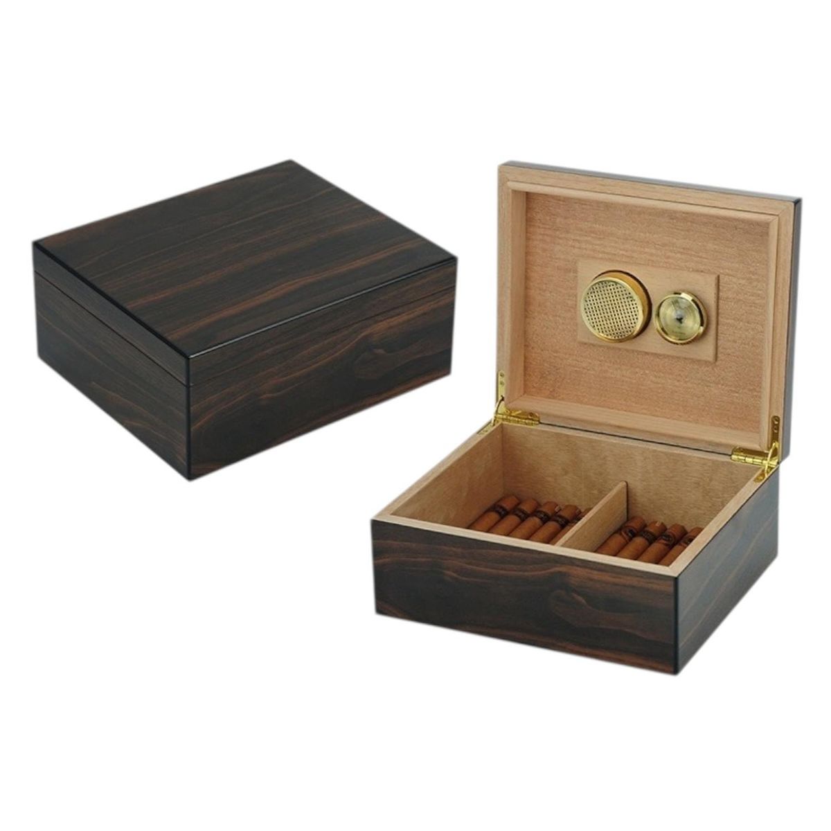 R24 - Humidor para 25 Puros Walnut MDF con Higrometro