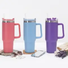 GENERICO - Vaso Térmico 1200 ml Acero Inoxidable - Mango Ergonómico y Sorbete