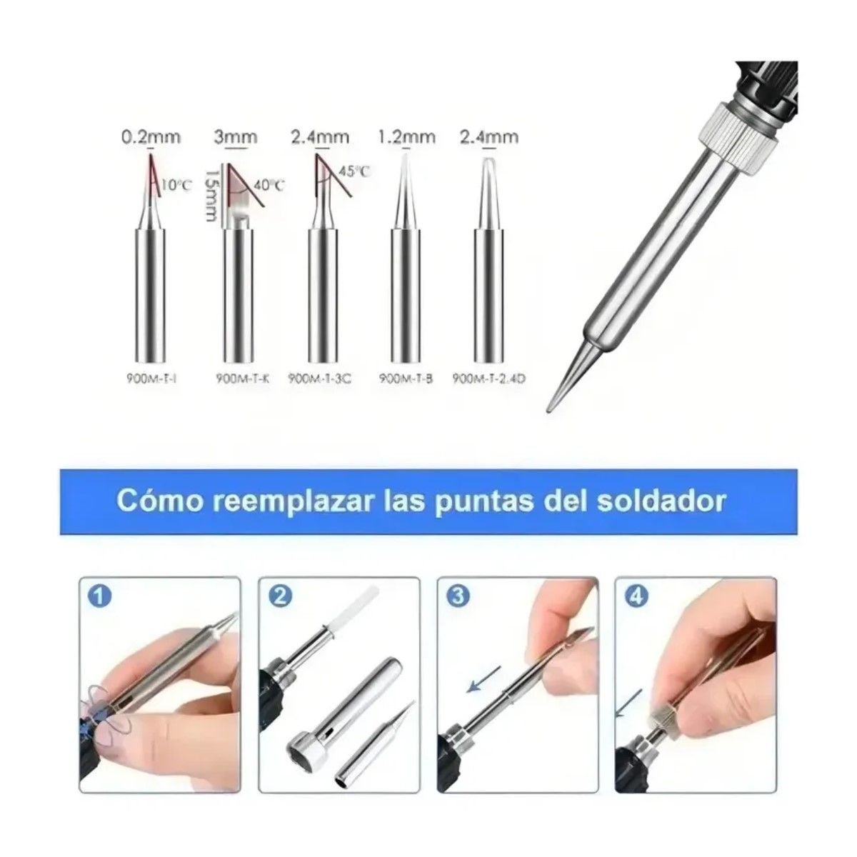 GENERICO - Kit Soldadura Eléctrica Cautín Lápiz Bisutime 60W Regulado BELUG